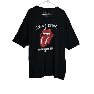 Rolling Stones North American Tour 1975 Black XXL T-Shirt